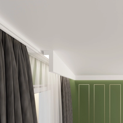 Gardinenleiste LED, Gardinenstuckleiste - K-01 12 cm